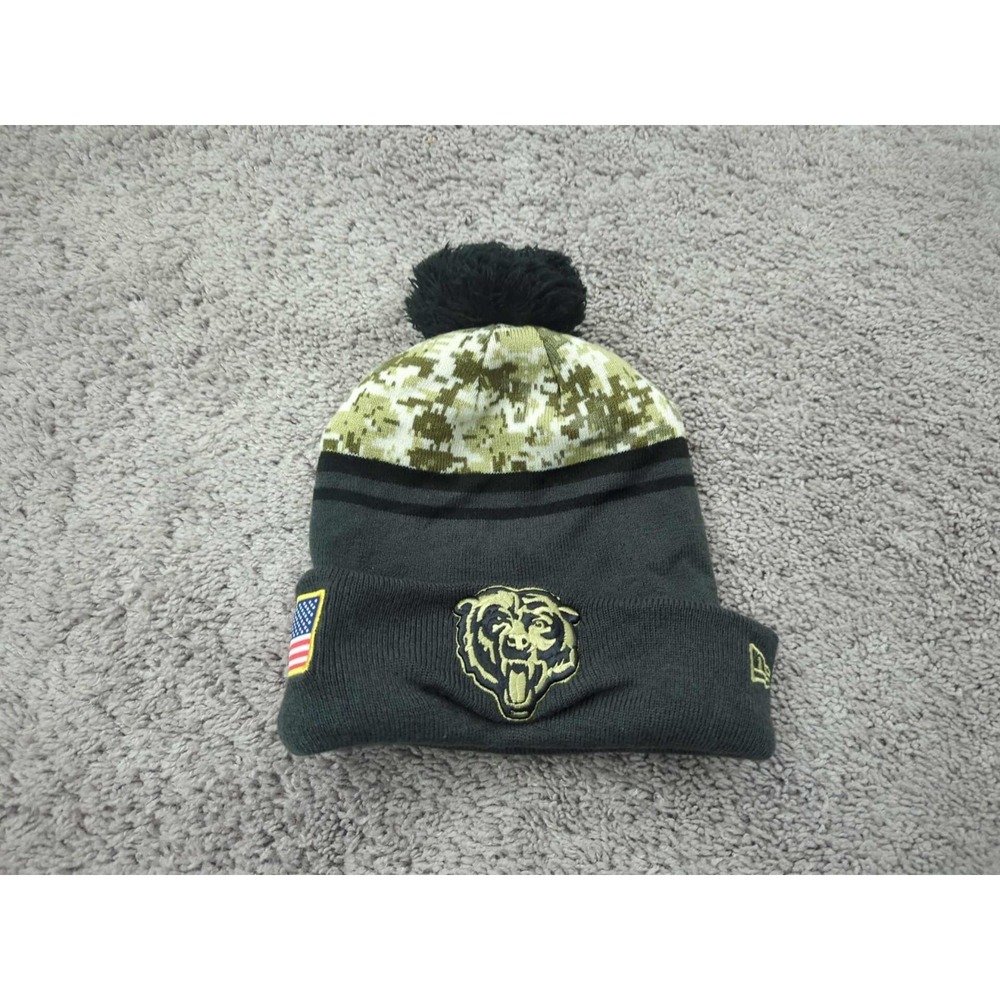 New Era Chicago Bears Beanie OSFM American Flag NFL Salute to Service Camo